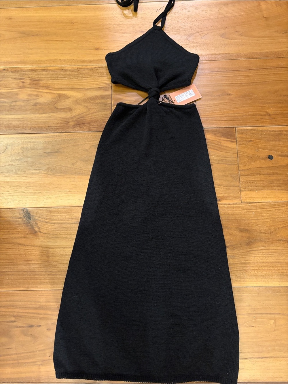Cult Gaia Cameron Knot Cutout Knit Midi Dress